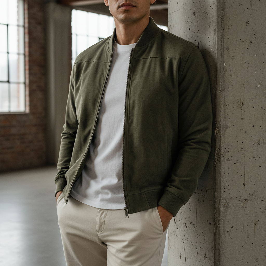 Urban Suede Classic Bomber Jacket