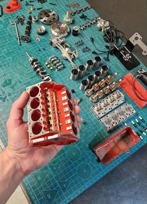 🔥 Warehouse Clearance🏆 Gasoline OHV V8 Small-block Engine Model Kits