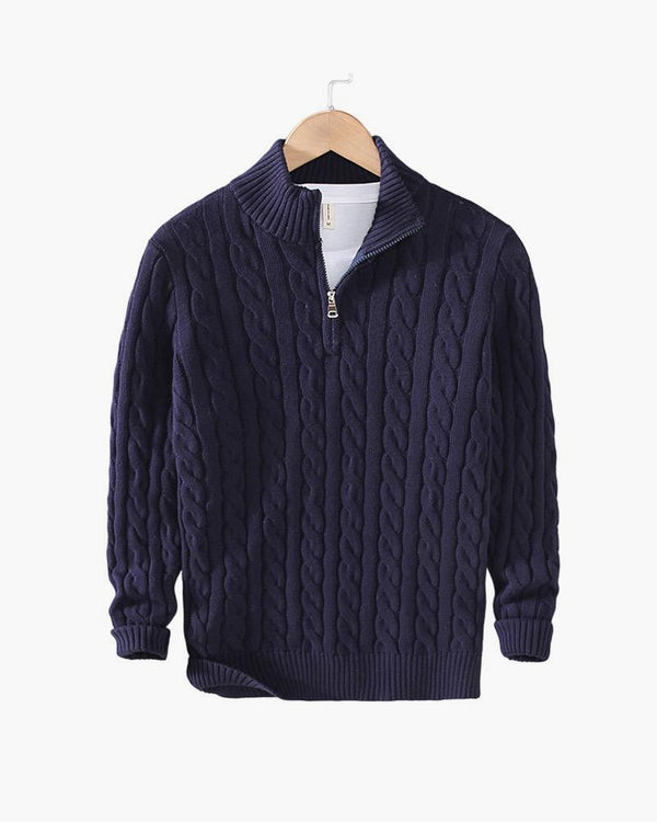 Everyday Classic Cable Half-Zip Sweater
